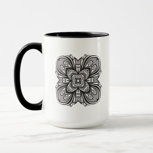 Deco Black Square Inspired Mug (Left)
