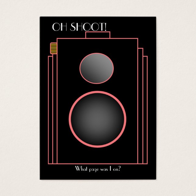 Deco Camera Bookmark (Parisian) (Front)