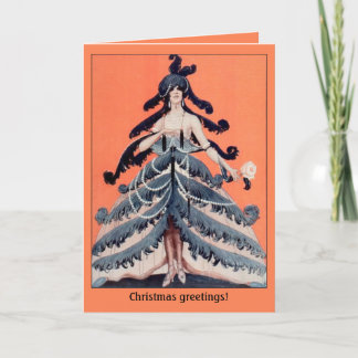 Déco Carte de voeux de la dame de Noël