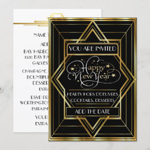 Deco Champagne Celebration Invitation