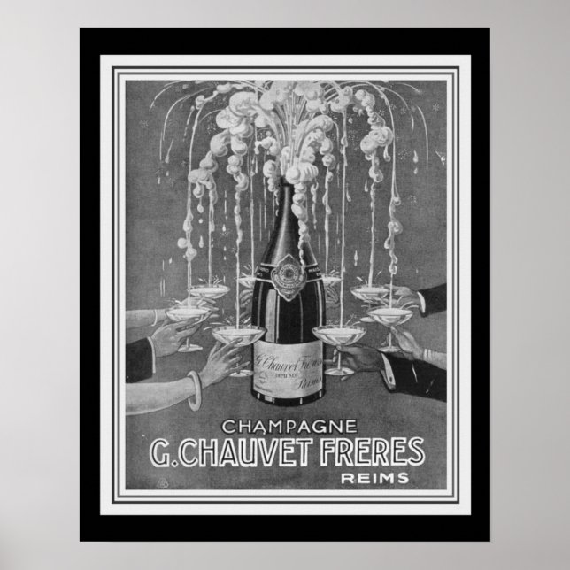 Deco Chauvet Freres Champagne Ad 16 x 20 Poster (Front)