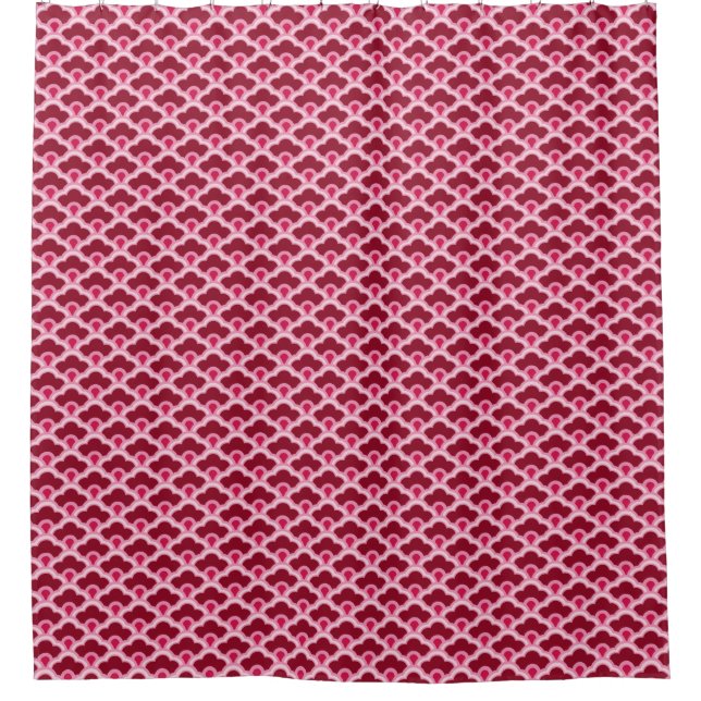 Deco Chinese Scallops, Burgundy Wine and Pink (Front)