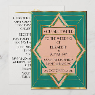 Deco Contemporary Wedding / Event Invitation