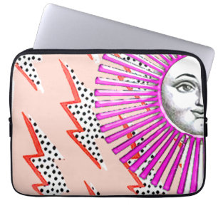 Deco Cubist Geometric Futuristic Laptop Sleeve