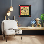 Deco Design Wall Clock<br><div class="desc">Square. Size 10.75" x 10.75". This wall clock is vibrantly printed with AcryliPrint®HD process to ensure the highest quality display of any content. Order this deco style wall clock for your walls or give to friends and family as a gift for a timeless treasure. Material: Grade-A acrylic. One AA battery...</div>
