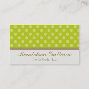 Deco Dots Green Design Company Business Card