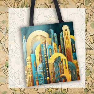 Deco Dreamscape Architecture Tote Bag