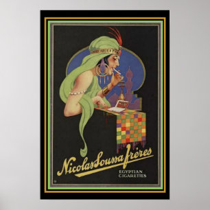 Deco Egyptian Cigarette Ad Poster 13x19