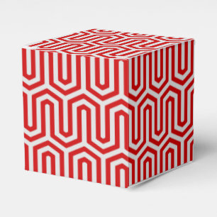 Deco Egyptian motif - red and grey Favor Box