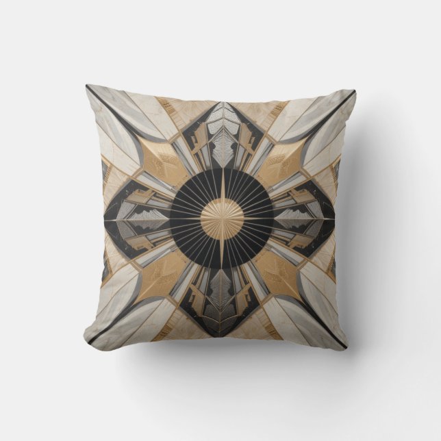 Deco Elegance Throw Pillow (Front)
