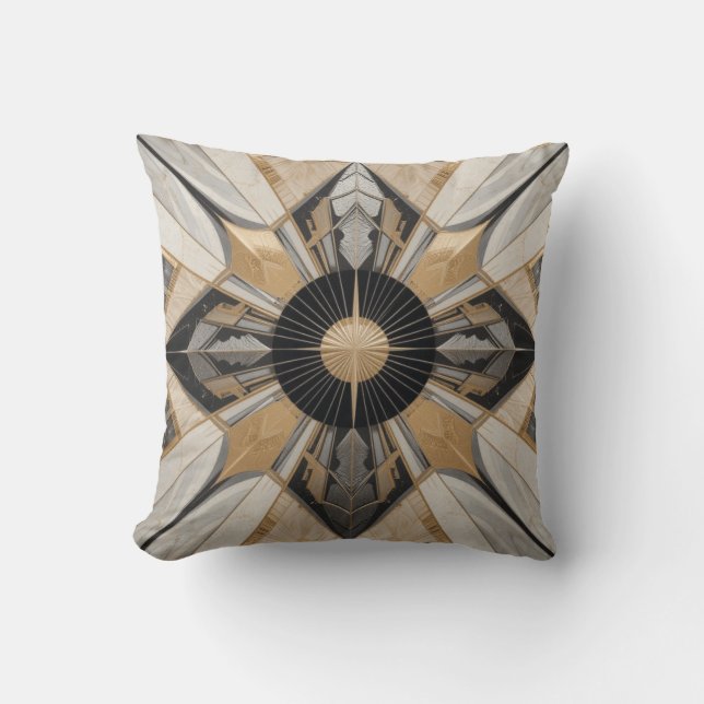 Deco Elegance Throw Pillow (Front)