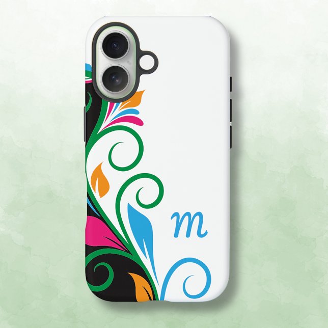 Deco Floral Monogram Case-Mate iPhone Case (Creator Uploaded)