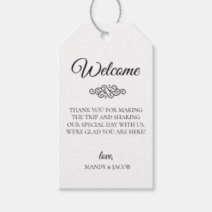 Deco Flourish Wedding Welcome Bag Gift Tags