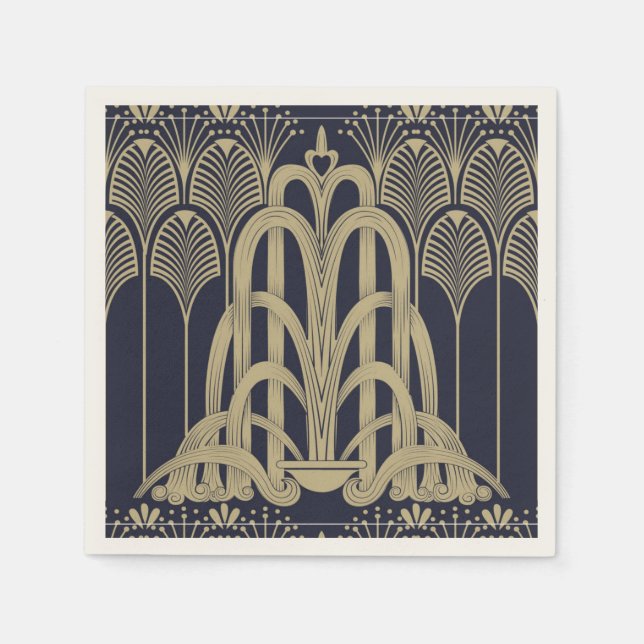 Deco Fountain Napkin (Front)