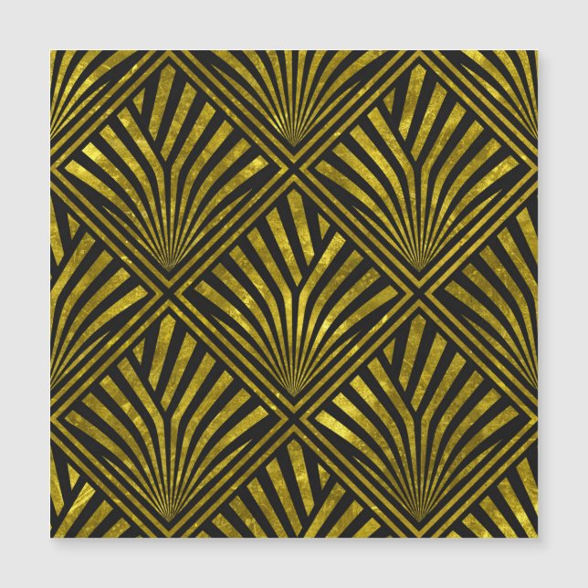 Deco Glam: Gold & Black Pattern (Front)