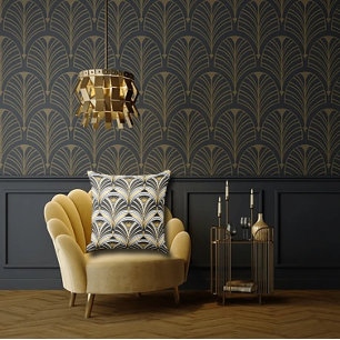 Deco Glamour Reimagined Throw Pillow