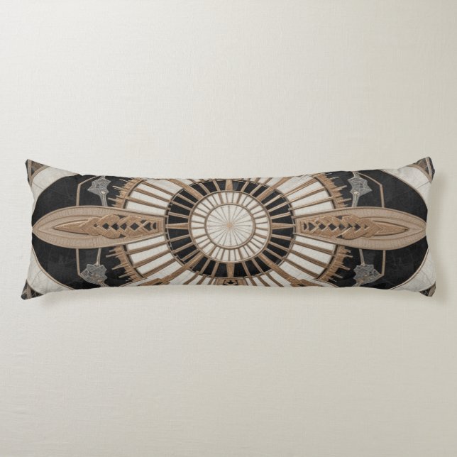 Deco Golden Dash Body Pillow (Front)