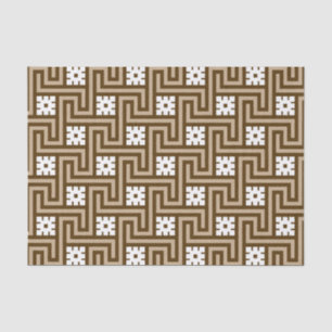 Deco Greek Key, Taupe Tan and Brown Tissue Paper