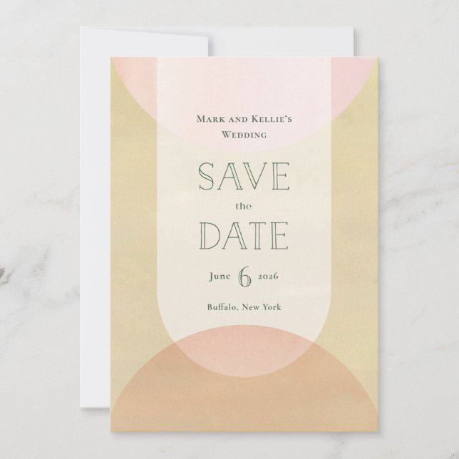 Deco-inspired Save the Date (Devant)
