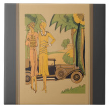 Deco Ladies And Car