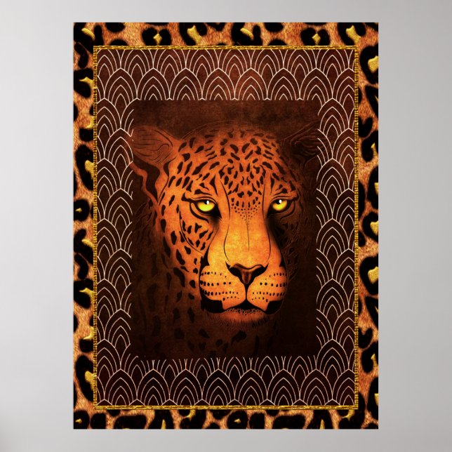 Deco Leopard  Poster (Front)