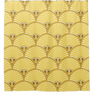 Deco Majesty: Gilded Peacock Feather Tapestry