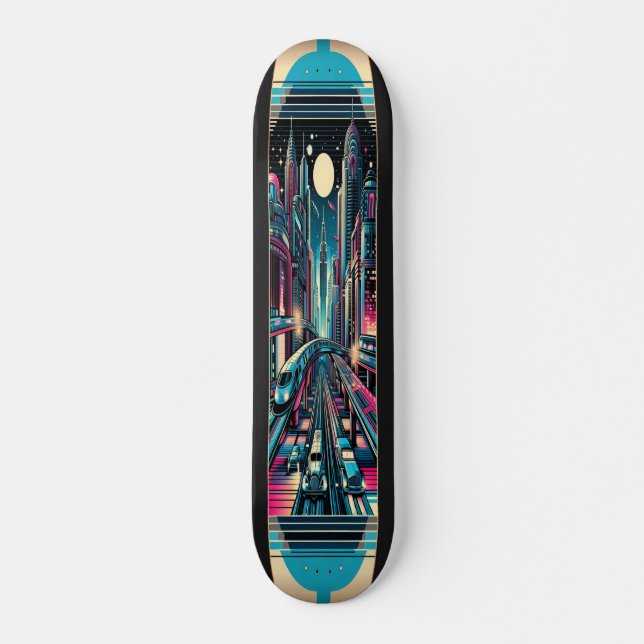  "Deco Metropolis Deck" Skateboard (Front)