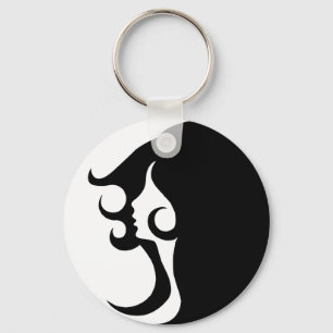Deco Mod Woman Keychain