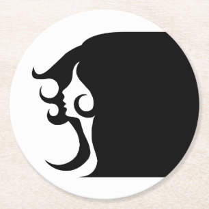 Deco Mod Woman Paper Coaster