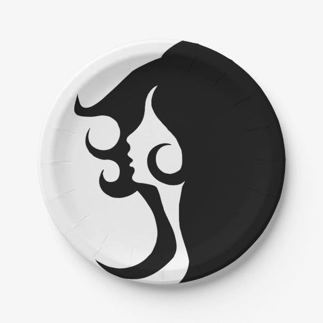 Deco Mod Woman Paper Plate (Front)