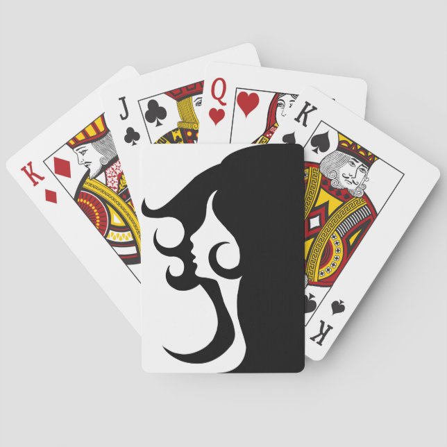 Deco Mod Woman Playing Cards (Back)