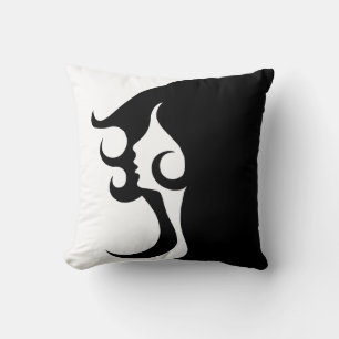 Deco Mod Woman Throw Pillow