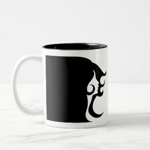 Deco Mod Woman Two-Tone Coffee Mug