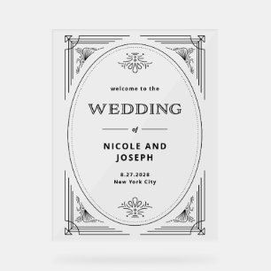 Déco moderne   Accueil Mariage noir et blanc