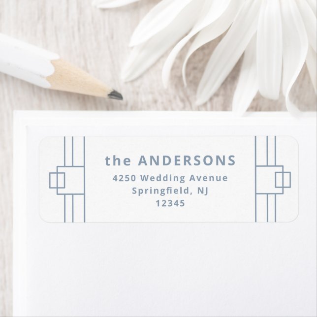 Déco moderne | Elégant blanc et bleu poussiéreux (En situation)