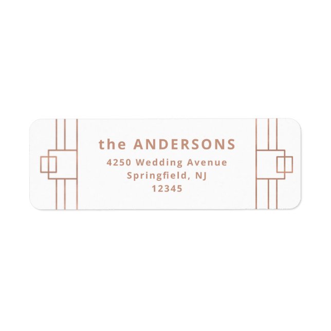 Déco moderne | Faux Rose Gold et White (Devant)