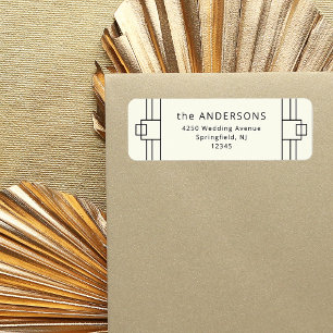 Déco moderne   Ivory et Black Return Address