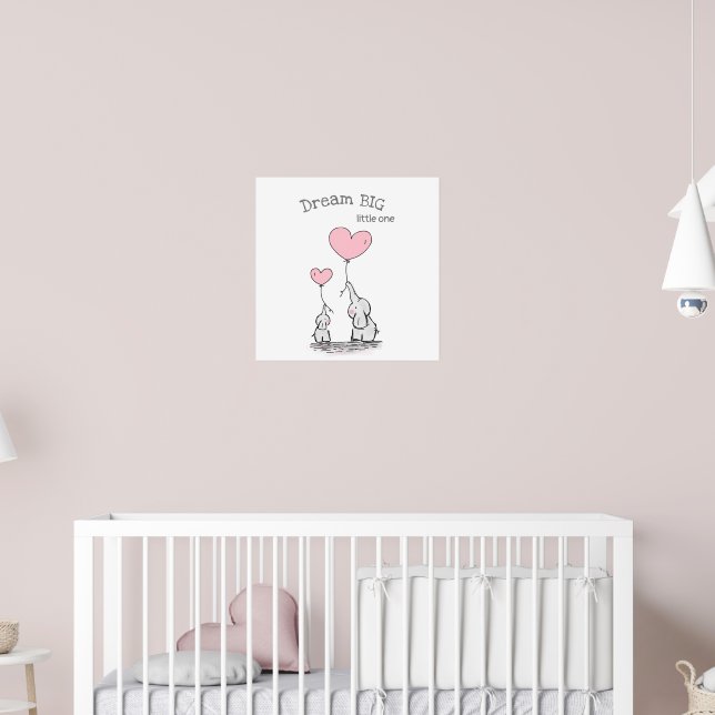 Déco murale de nurserie « Rêve grand » (Pépinière 2)