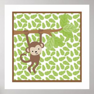 Déco murale de nurserie Sweet Safari Little Monkey
