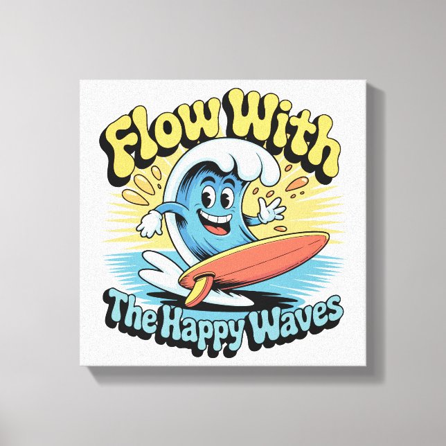 Déco murale Flow With The Happy Waves (Recto)