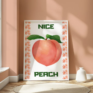 Déco murale fruit drôle esthétique pêche