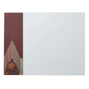 Deco Pattern With Flower And Spire Notepad