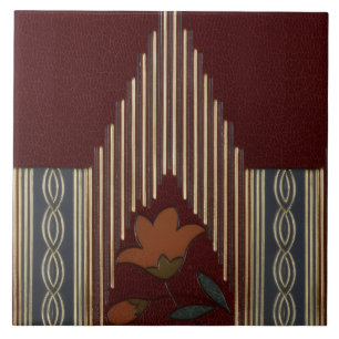 Deco Pattern With Flower And Spire Tile