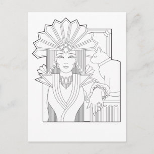Deco Priestess Postcard