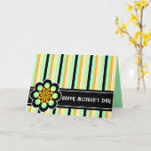 Deco Retro Mother's Day Card (Yellow Flower)