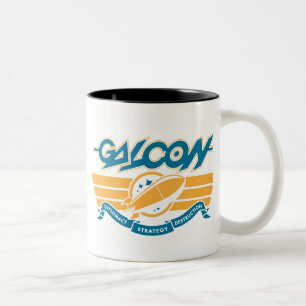 deco_rocket_gold Two-Tone coffee mug