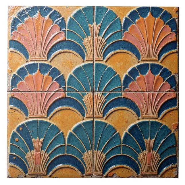 Deco Seashell Fanfare Tile (Front)