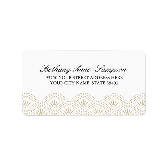 Deco Seigaiha Address Labels (Front)