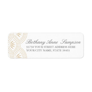 Deco Seigaiha Address Labels