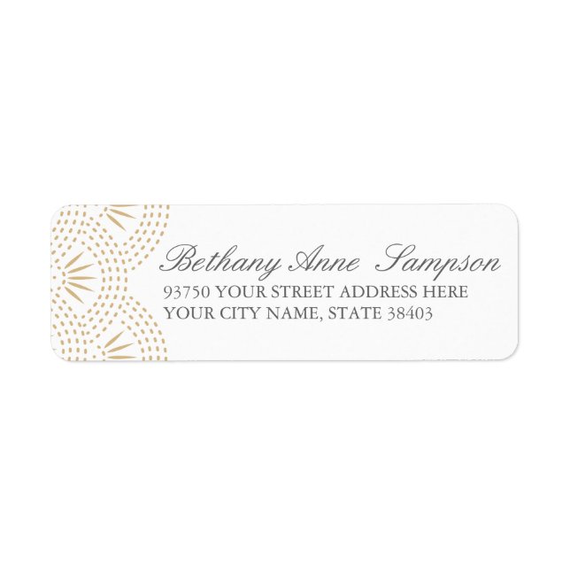 Deco Seigaiha Address Labels (Front)